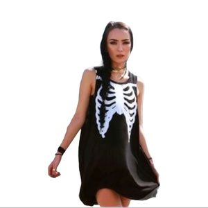 Iron Fist Bone Trapeze Tank Dress Skeleton NWT